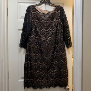 Jessica Howard Size 14 black lace dress LBD